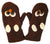 Animal Glove Wool Fleece Lined Warm Soft Adult Teenagers Outdoor Activities Ski Mitten - Agan Traders, Brown Owl Mitten