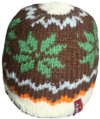 Knit Peak Hat OR Mitten Or Folding Mitten - Agan Traders, 1419 H BrGr