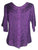 Scooped Neck Medieval  Embroidered Blouse - Agan Traders, Purple