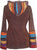 RJ 51 Agan Traders Bohemian Nepal Hoodie Gypsy Knit Cotton Patch Rib Jacket - Agan Traders, Brown Yellow