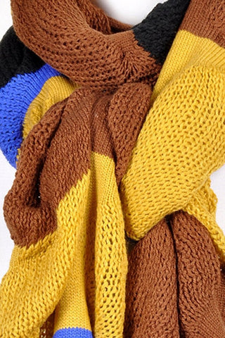 Knit Stretchy Colorful Warm Soft Scarf Shawl - Agan Traders