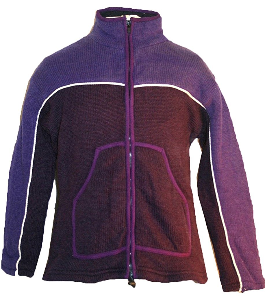 Sherpa Knit Fleece Lined Wool Nepal Hoodie Warm Winter Jacket – Agan Traders