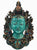 Resin Traditional Hindu Goddess Mask Wall Hangings Art Statue - Agan Traders, Turquoise