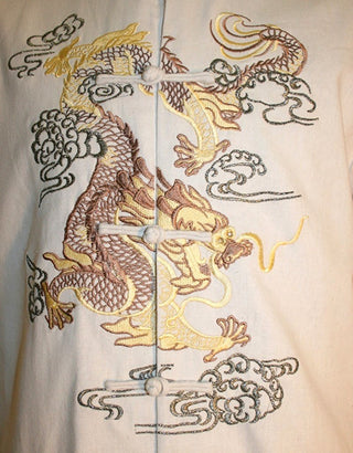Oriental Mandarin Coat Kung Fu Tai Chi Light Coat Jacket - Agan Traders, Off White