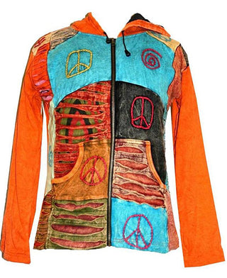R 62 J Agan Traders Cotton Funky Patchwork Bohemian Jacket Pony Tail - Agan Traders