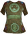 Rib Cotton Peace Symbol Top T-shirt Blouse - Agan Traders, Olive 
