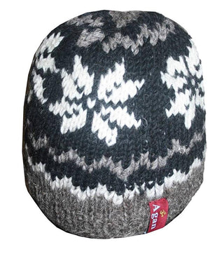 Knit Wool Lalupate Peak Cap - Agan Traders, Black Multi