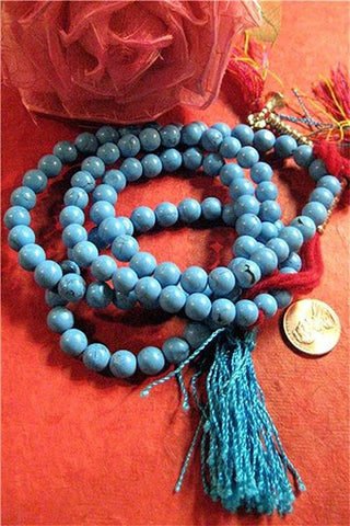 Agan Traders Original Tibetan Buddhist 108 Beads Prayer Meditation Mala - Agan Traders, Firoza