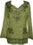 Diamond Neck Renaissance Embroidered Blouse - Agan Traders, Lime Green C