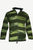 807 WJ Green Striped Wool Fleece Lined Knitted Jacket