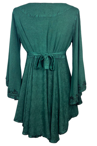 Medieval Butterfly Bell Sleeve Flare Blouse - Agan Traders, E Green