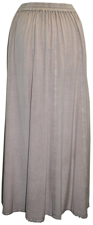 712 SK Agan Traders Medieval Embroidered Long Skirt - Agan Traders, Beige C