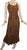 Rayon Embroidered Scalloped Hem Gypsy Spaghetti Strap Dress - Agan Traders, Rust
