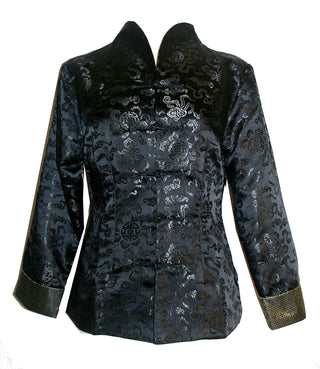 513 JKT Oriental Mandarin Silk Brocade Light Jacket - Agan Traders