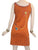 R 01 DR Agan Traders Knit Cotton Spaghetti Strap Flower Leaflets Sun Dress - Agan Traders, Rust
