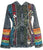 RJ 51 Agan Traders Bohemian Nepal Hoodie Gypsy Knit Cotton Patch Rib Jacket - Agan Traders, Black Green
