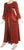 Gothic Embroidered Flare Corset Satin Long Dress Gown - Agan Traders, Burgundy Red
