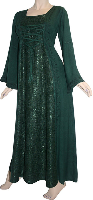 Net Medieval Vampire Gothic Renaissance Dress Gown - Agan Traders, H Green