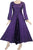 Scooped Neck Bohemian Rayon Velvet Corset Long Dress Gown - Agan Traders, Purple