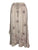 Gypsy Medieval Embroidered Asymmetrical Cross Ruffle Hem Skirt - Agan Traders, Beige C