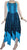 Asymmetrical Hem Net Renaissance Gothic Spaghetti Strap Summer Dress - Agan Traders, Black Turquoise