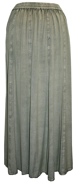 712 SK Agan Traders Medieval Embroidered Long Skirt - Agan Traders, Sea  Green C