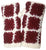 Knitted Hand Warmer Fingerless Mitten - Agan Traders, Burgundy White 340