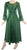 Gothic Embroidered Flare Corset Satin Long Dress Gown - Agan Traders, Green