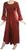 Gothic Embroidered Flare Corset Satin Long Dress Gown - Agan Traders, Burgundy Red