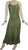 Rayon Embroidered Scalloped Hem Gypsy Spaghetti Strap Dress - Agan Traders, Lime