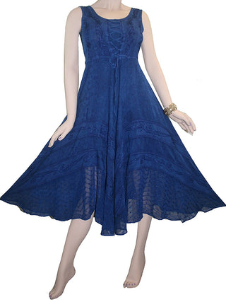 Empire Wedding Party Summer Mid Length Calf Dress - Agan Traders, Navy Blue