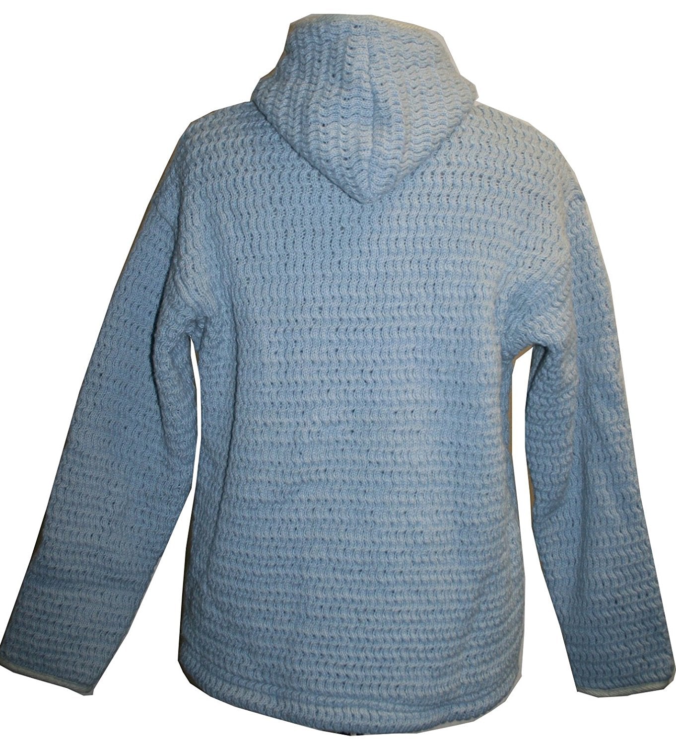 905 WJ Lamb's Wool Hand Knitted Fleece Lined Sherpa Jacket Sweater ...