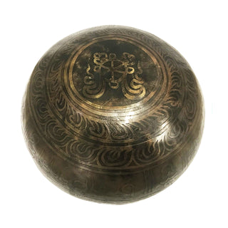 Himalayan Antique Hand Pounded Tibetan Art Healing Chakra Singing Bowl Nepal - Agan Traders, 415 SB Root Chakra