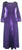 Gothic Embroidered Flare Corset Satin Long Dress Gown - Agan Traders, Purple