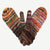 Multi-colored Knit Blended Wool Mismatched 'Folding' Mitten Gloves - Agan Traders, 1417MT 2