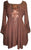 Gypsy Medieval Stylish Bohemian Sexy Flare Corset Tunic - Agan Traders, Rust