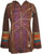 RJ 51 Agan Traders Bohemian Nepal Hoodie Gypsy Knit Cotton Patch Rib Jacket - Agan Traders, Brown Purple