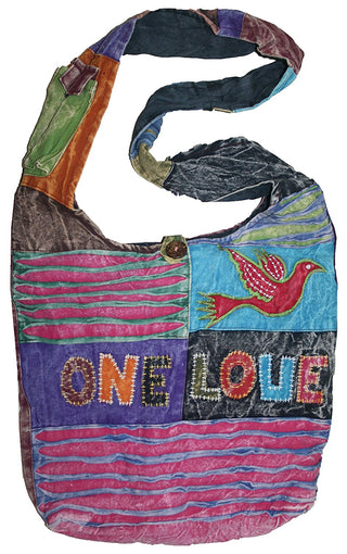 JSA-02 Agan Traders Cotton Bohemian Gypsy Elephant Shoulder Jogi Bag ~ Nepal - Agan Traders