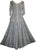 712 SK Agan Traders Medieval Embroidered Long Skirt - Agan Traders, Silver Gray