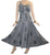 Gothic Summer Spaghetti Strap Embroidered Sleeveless Dress - Agan Traders, Silver