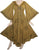 V Neck Embroidered Butterfly Bell Sleeve Flare Mid Calf Dress - Agan Traders, Sand