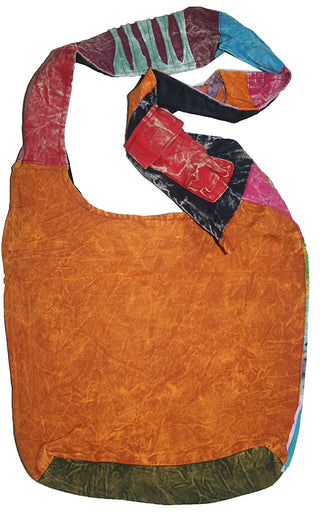 JSA 02 Owl Patch Cotton Boho Cross Shoulder Bag Purse - Agan Traders, Multi 1