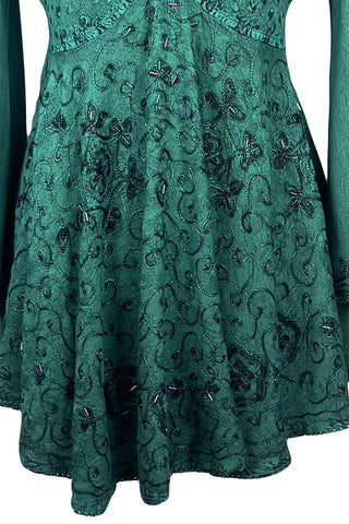 Medieval Butterfly Bell Sleeve Flare Blouse - Agan Traders, E Green