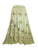 Gypsy Medieval Embroidered Asymmetrical Cross Ruffle Hem Skirt - Agan Traders, Sea Green C