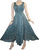 Sweet Empire Dazzling Flare Gothic Summer Costume Dress Gown - Agan Traders, Turquoise
