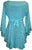 Medieval Butterfly Bell Sleeve Flare Blouse - Agan Traders, Turquoise
