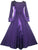 Gothic Embroidered Flare Corset Satin Long Dress Gown - Agan Traders, Purple