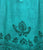 9011 B Bohemian Mandarin Style Three Button Embroidered Shirt Blouse - Agan Traders, Turquoise