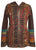 RJ 51 Agan Traders Bohemian Nepal Hoodie Gypsy Knit Cotton Patch Rib Jacket - Agan Traders, Brown Black