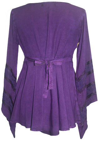 Gypsy Medieval Stylish Bohemian Sexy Flare Corset Tunic - Agan Traders, Purple